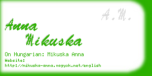 anna mikuska business card